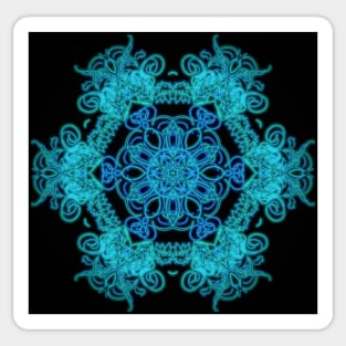 Lit Up in Blue Mandala Sticker